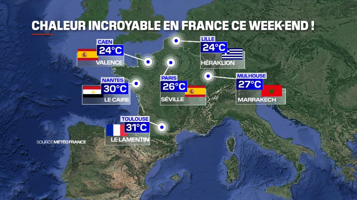 La chaleur estivale envahit la France : 30°C et plus ce week-end